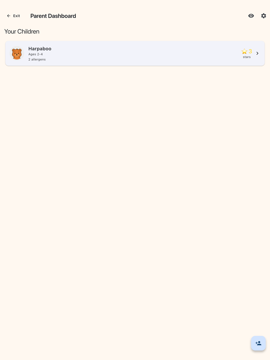 Screenshot — parent setup (iPad)